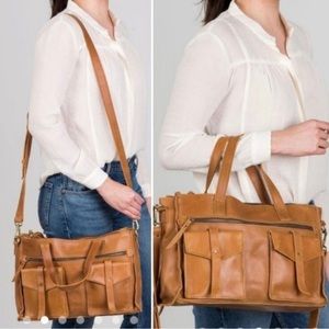 Joanna’s Favorite Satchel Raven + Lily Crossbody Shoulder Bag Brown Leather